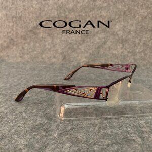 Cogan YC2132 VIO Purple Gold Half Rim Optical/Prescription Eyeglasses Frame